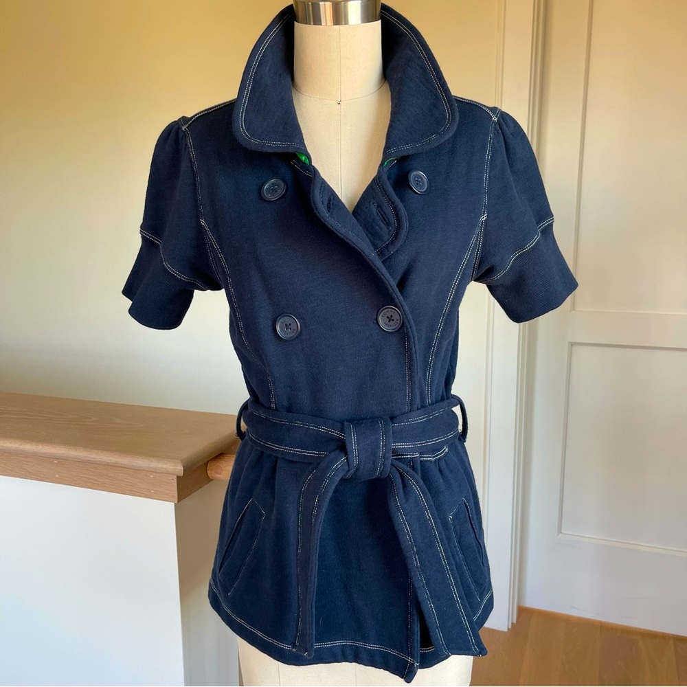Women’s Tommy Hilfiger Navy Cotton short sleeve stretchy jacket, pockets, size M